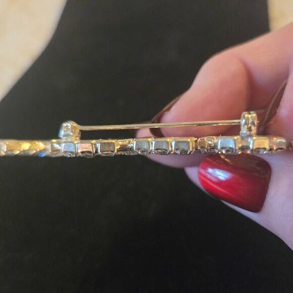 LYRICAL Rhinstone Brooch Pin - Picture 8 of 8